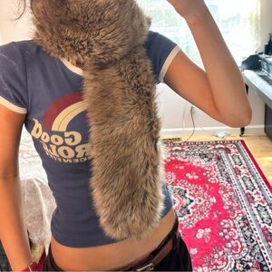 Merona Elegant Faux Fur Scarf in Brown